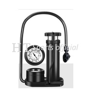 Bơm Hợp Kim Nhôm Loại Đạp Chân Dùng Cho Xe Đạp Xe Máy Ô Tô Có Đồng Hồ Báo Áp Suất HT Sports