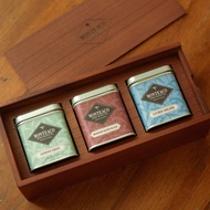 Premium Wood Box Gift Set - 3 Small Tin Cans ชุดของขวัญกล่องไม้สุดพิเศษ