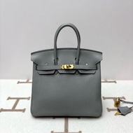 Hermes 愛馬仕 birkin 25 海鷗灰 金扣 X刻 togo皮 配件鑰匙鎖