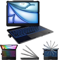 แป้นพิมพ์สัมผัสเคสสำหรับไอแพดแอร์11นิ้ว (M3 2025 / M2 2024) และ iPad Pro 11 (รุ่นที่4/3/2/1st): แทร็