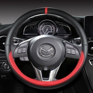 Microfiber Leather Car Steering Wheel Cover For Mazda 2 3 Axela 2013-2016 Mazda 6 Atenza 2014-2017 CX5 2018 Auto Accessories