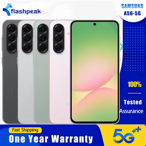 Original Samsung Galaxy A56 A566U 5G Mobile Phone NFC 6GB+128GB/256GB 120Hz 6.6'' 50MP+12MP+5MP Exyn