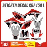 Crf 150 L Custom Motorcycle Sticker Striping Decal Sticker (23)