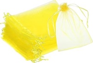 QUARKZMAN Pack of 25 Organza Bags, 15 x 20 cm Gift Bags, Transparent Mesh Bags with Drawstring, Orga