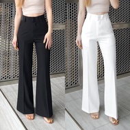 WEFT WANDER-BOOTCUT TROUSERS Long Pants Small Bell-Bottom Style Little Horse Legs Work