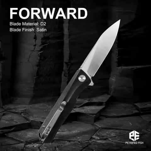 Petrified Fish PF818 Folding Knife D2 Blade G10 Handle edc Pocket Knife Foldable Camping Hunting Out