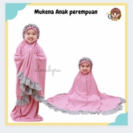 AL7 Mukena Anak Balita Perempuan Polos Bahan Adem Nyaman 1-7 Tahun