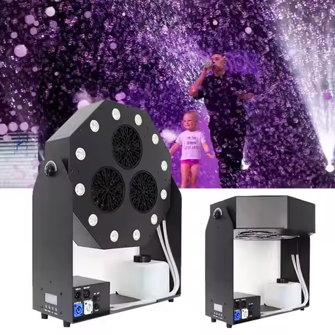 120W LED Bubble Machine DMX512 Remote Control Wedding Bubble Sprayer RGBW Stage Effect Equipment For