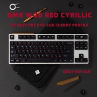 GMK WOB Red Cyrillic  PBT 129 Keys DYE Sublimation Cherry Profile Keycap For Mechanical Keyboard