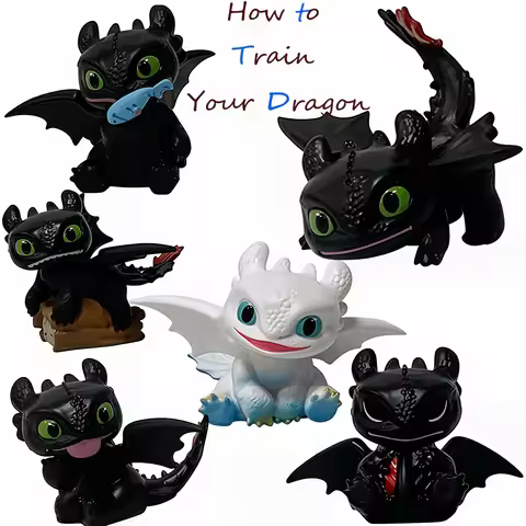 Cute Cartoon Characters How To Train Your Dragon Toothless Series of Creative Figures Desktop Decora