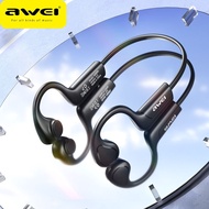 ✎ Awei A886BL Headphones Bluetooth 5.2 Air Conduction Sport Earphone Wireless Earbud For HIFI Running Handsfree Earphones Earbuds