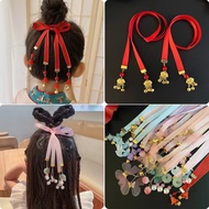 Girls Hanfu Headdress Chinese Style Tie Hair Band Antique Bell Streamer Ancient Costume Hair Accessories Children Hair Accessories
