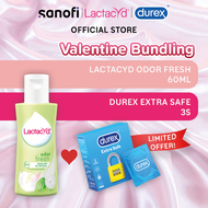 Valentine Bundle Lactacyd Odor Fresh Pembersih Kewanitaan 60ml + Durex Extra Safe 3s