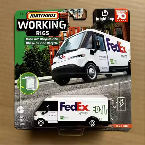 In Stock Original Matchbox N3242 Working Rigs Serise Die Cast Model Toys Car FedEx Truck Box Truck C