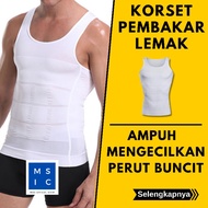 Mens T-Shirt In White Slimming Body Shaper Tank Top Vest Corset Slimming Abs Abs Men Ori Original