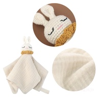 JOJO Infant Baby Appease Comforting Towel Crochet Rabbit Burp Cloth Sleep Soothing Doll Toy Pacify S