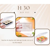 H 30 Transparent Plastic Box for Sushi - Cake - Candy Jam Box Size 13.5x8.5x4cm | Carton of 100 Boxe