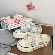 QC PRODUCTS MINMIN canvas sneakers with open heels and thick soles, code L-6, two breathable styles,