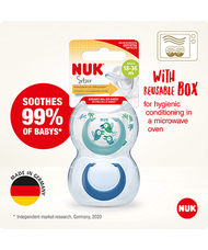 NUK Star Day Latex Soother Pacifier 2pcs/box | 0-6 Months | 6-18 Months | 18-36 Months | Made in Ger