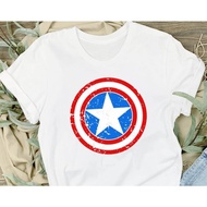 Cool Captain America Shield T-Shirt, Marvel Captain America Shield Design T-Shirt, Avengers Fashion 