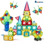 Romboss 28pcs 6.5cm READY⚡Magnetic Tiles Magnetic Building Tiles Magnetic Building Blocks Colour Win
