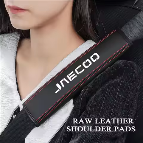 2Pcs Leather Car Seat Belt Protection Shoulder Pad Covers For Chery Jaecoo J7 J8 2023 2024 2025 Car 