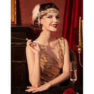 Great Gatsby Great Gatsby Rhinestone Christmas Retro Dinner Headband Headdress Stage Hair Accessorie
