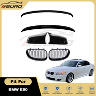 BMW E60 Spoiler M5 MP Accessories Side Mirror Cover Front Grille Fit For 5 Series 523i 525i 520i