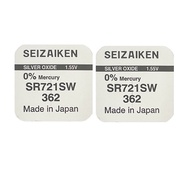 [SG] [2 Pieces] Seizaiken 362 SR721SW Silver Oxide Button Battery