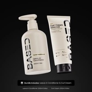 BASED Curly Duo Premium Non-Toxic Curl Cream & Leave-In Conditioner Bundle - Defines Curls, Controls