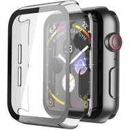 Apple Watch PC Case With Tempered Glass For Apple Watch 40mm 44mm Series 6 SE 5 4 Case + Tempered Glass Screen Protector Full Cover for iwatch Series 3 2 1 38mm 42mm
