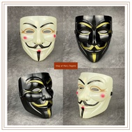 Halloween Mask V for Vendetta Iconic Guy Fawkes Anonymous Hacker Mask PVC Material