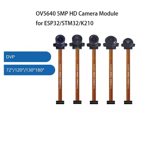 5MP OV5640 Camera Module with DVP Interface, Manual Focus, Compatible with STM32 and K210