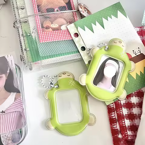 Inch Kawaii Hami Turtle ID Cardholder Pendant, PVC Kpop Idol Photo Card Cover for Stargazer Girl - 1