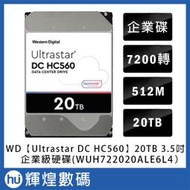 WD Ultrastar DC HC560 20TB 3.5吋企業級硬碟