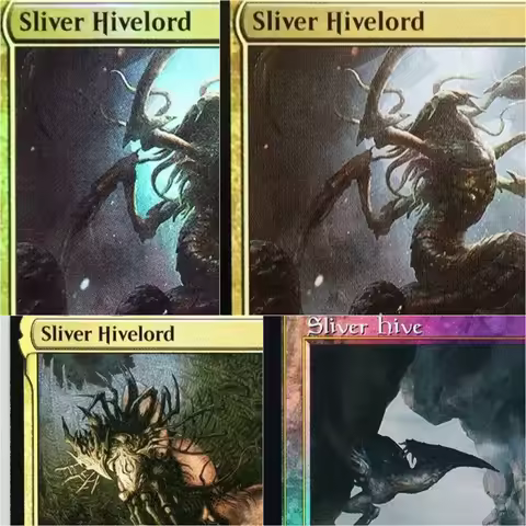 Sliver Hive / Sliver Hivelord TCG Magical Proxy Black Top Quality Proxy Board Playing Game Trading C