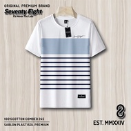 Seventy Eight Distro Ariel Noah T-Shirt Latest Striped Model Adult Boys T-Shirt Distro Combed 24s