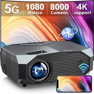 5G Projector WIFI Mobile Phone Wireless Same Screen Home HD Mini LED Intelligent Voice Projector1080