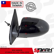 Side Mirror Rear Side Mirror Hyundai Accent 2006 - 2010 Manual Black