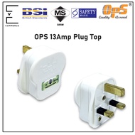 OPS 13AMP FUSED PLUG TOP | SIRIM APPROVED | BUSSMANN FUSE 3 PIN PLUG