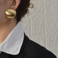 earrings accessories women Metal Hemisphere Temperament Large Earrings Exaggerated Influencer Ear Cl