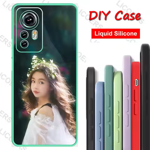 Custom for Xiaomi Mi 13 12 Pro 12X 11i 11 Lite Ultra 5G NE 10T Redmi Note K50i Liquid Silicon Case P