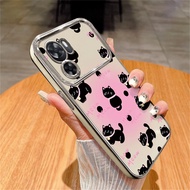 IPhone Case For 13 16 17 Air 15 11 12 14 Pro Max XR 7 8 Plus 3D Cartoon Cat 6DSC099A