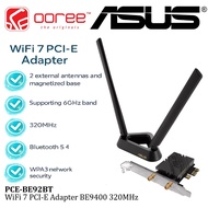 ASUS PCE-BE92BT BE9400 Tri-Band WiFi 7 PCI-E Adapter With Bluetooth 5.4/320MHz- Only Compatible With