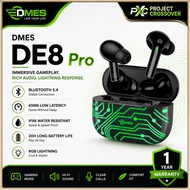 Dmes DE8 Pro Wireless Earbuds Bluetooth 6.0 IPX6 Waterproof 65ms Low Latency 8H Playtime 10mm Driver