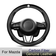 Dedicated for Mazda Steering Wheel Cover Mazda 3 5 6 CX5 CX30 CX9 CX7 RX8 MX5 Cruise Carbon Fiber Au