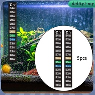 [DolitybdMY] 5 Thermometers for Aquariums, Performance Stickers for Fish Tanks, Compact, From 18C to