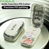 STAYREAL2R Medicine , 2/3/4-in-1 Precise Cutting Pill  Box, Multifunctional Dustproof Adjustable Foo