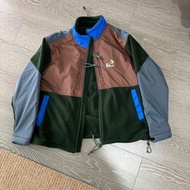 go slow caravan 24FW日系戶外尼龍拼接撞色搖粒絨保暖防風拉鍊夾克抓絨衣外套