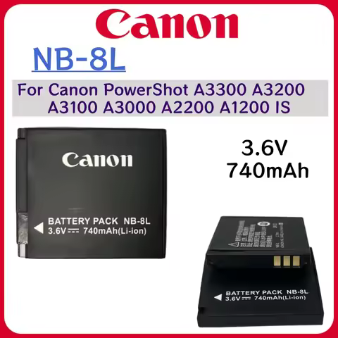 Original 3.6V 740mAh NB-8L NB 8L NB8L Li-ion Digital Camera Battery For Canon PowerShot A3300 A3200 